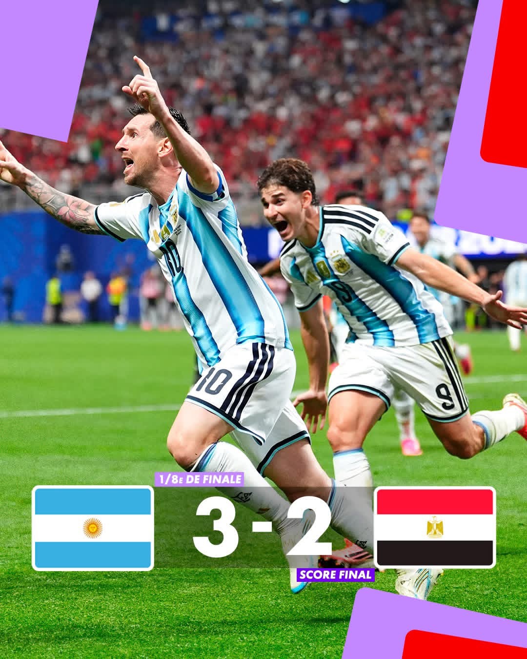 Coupe du monde 2026 : Messi guide l’Argentine vers les quarts après une remontée spectaculaire face à l’Égypte - Image 2