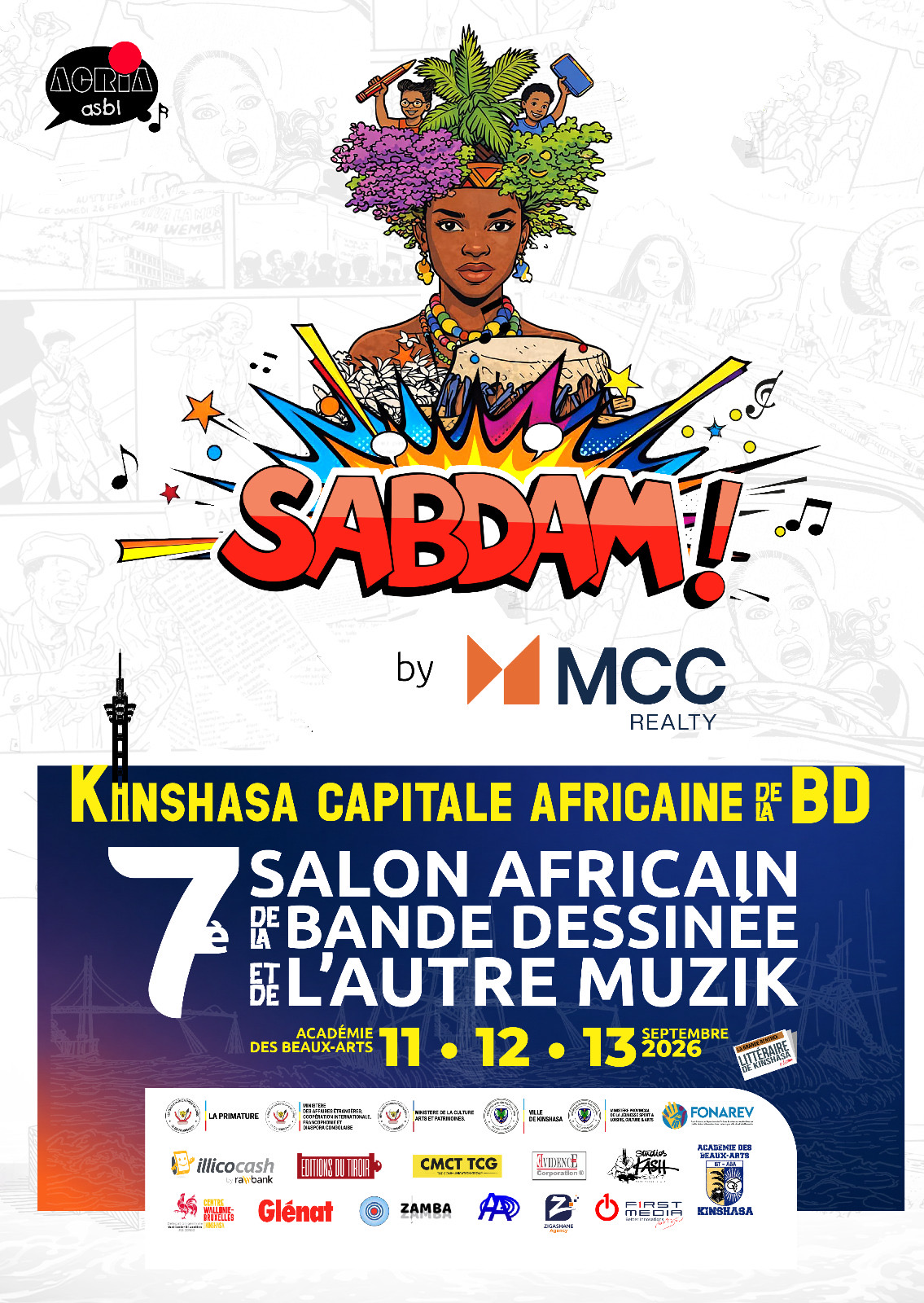 L’ACRIA organise la 7ᵉ édition du SABDAM du 11 au 13 septembre 2026 à Kinshasa