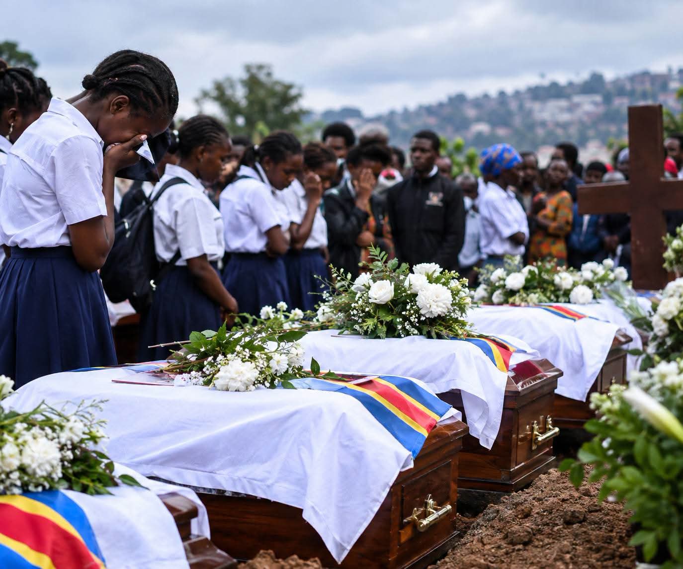 Bukavu : les 27 élèves victimes de l’incendie inhumés à Ruzizi